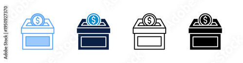 Deposit Multiple Style Icon Set Collection 