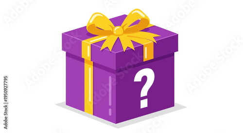 Vector mystery gift box icon