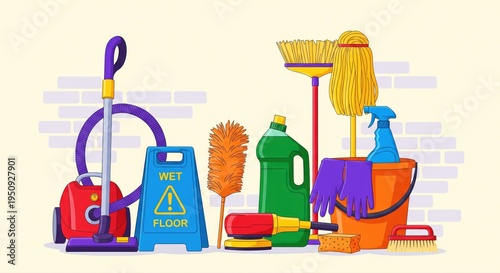 Essential Cleaning Tools and Supplies Collection for Home and Work