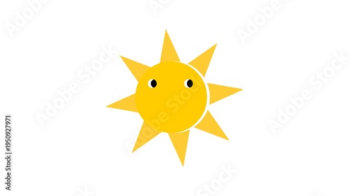 Sun icon animation on light background