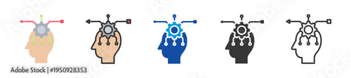 critical thinking icon set multi style various collection