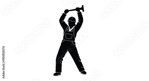 Vector illustration of a baseball player swinging a bat