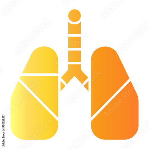lungs Gradient icon