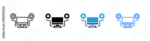 Modular  icon set multiple style collection