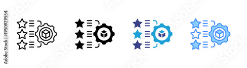 Features icon set multiple style collection