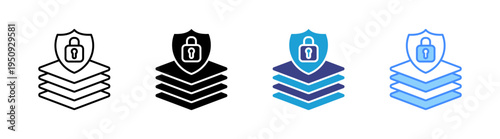 Ssl icon set multiple style collection