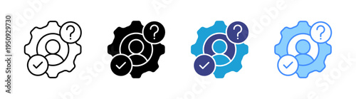 Anonymous icon set multiple style collection