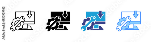 Installed  icon set multiple style collection