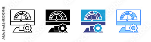 Performance  icon set multiple style collection