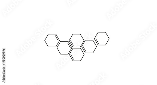 Abstract Hexagon Pattern, Geometric Honeycomb Structure, Science and Technology Concept