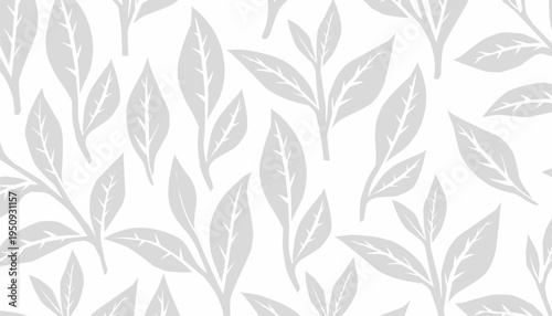 Tea leaves pattern background. Leaf seamless pattern. Tea leaf background. seamless patterns with green leaves