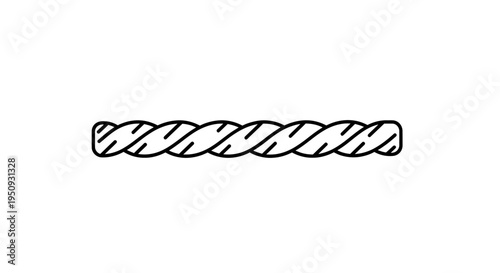 Twisted Rope Illustration - Simple Line Art