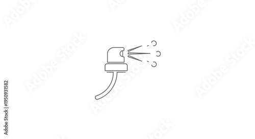 Spray Can Nozzle Icon, Spray Paint Art Tool, Graffiti Art Symbol