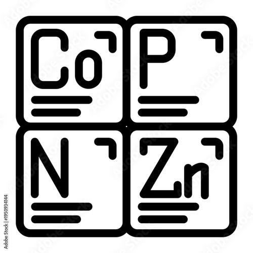 periodic table Line Icon