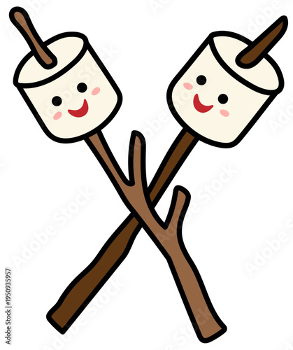 marshmallows on sticks