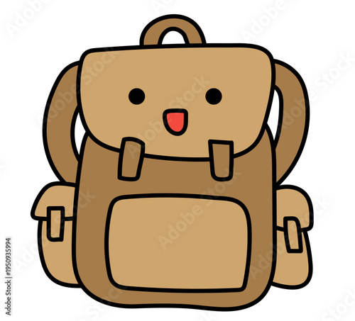cute illustrations of a backpack 