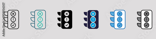 Traffic Light Single Icon Pack Multistyle