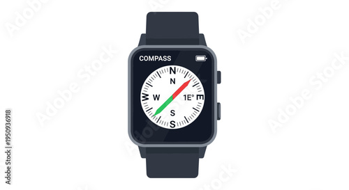 Vector smartwatch with compass face