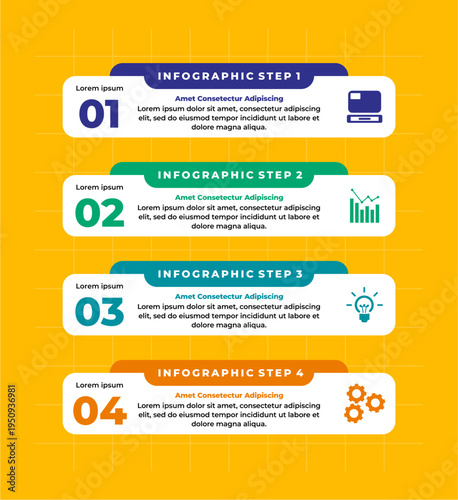 Steps timeline infographics images template design