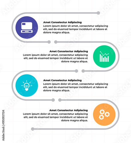 Steps timeline infographics images template design