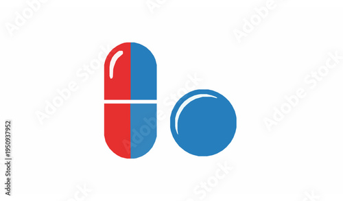 Colorful Capsules and Pill Vector Illustration Medical Pharmaceutical Symbol Isolated on White
