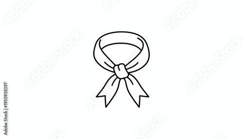 Simple Bow Tie Icon Vector Illustration