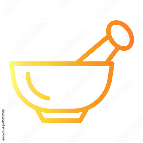 mortar Line Gradient Icon