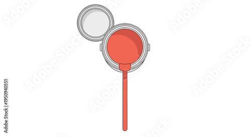 Orange Paint Can Pouring Liquid, Creative Art Supply, DIY Home Renovation Concept
