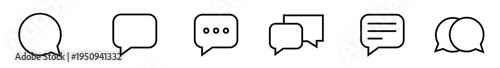 Circle Chat, Rounded Speech Bubble, Message Dots, Double Conversation, Text Box, Group Chat, Communication, Feedback, Social Media, Discussion, Icon