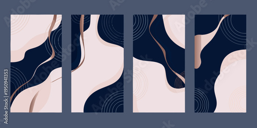 Abstract art featuring swirling lines and a muted color palette