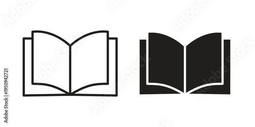 Book icon logo concept on white background. Suitable for use on web apps