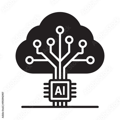 Artificial intelligence cloud network a digital symbol of connected systems