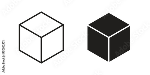 Box icon logo concept on white background. Suitable for use on web apps