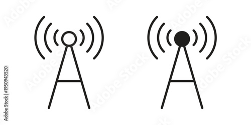 Broadcast icon logo concept on white background. Suitable for use on web apps