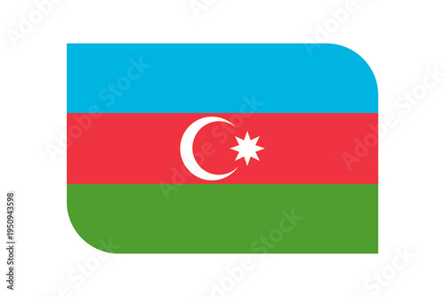 Free Download Azerbaijan flag with official colors and proportions, accurate republic of Azerbaijan national flag - GFXLoad