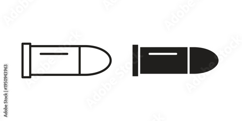 Bullet icon logo concept on white background. Suitable for use on web apps