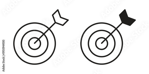 Bulls eye icon logo concept on white background. Suitable for use on web apps