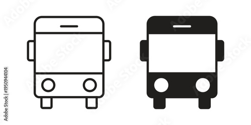 Bus icon logo concept on white background. Suitable for use on web apps