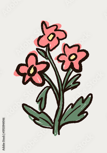 Wallpaper Mural Hand drawn flowers for girls  Torontodigital.ca