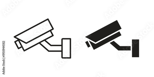 CCTV icon logo concept on white background. Suitable for use on web apps