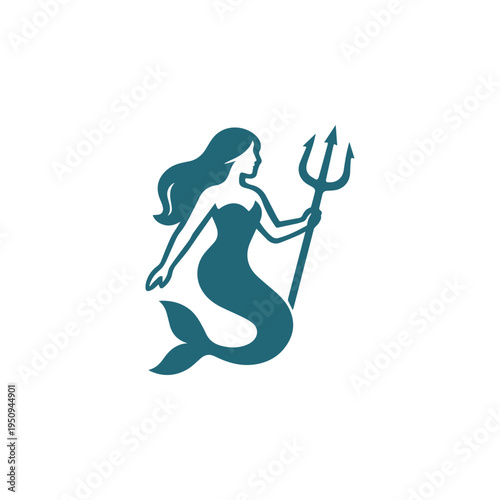 Mermaid Trident Logo