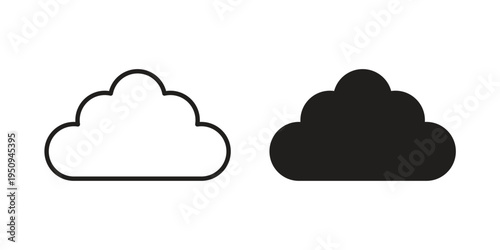 Cloud icon logo concept on white background. Suitable for use on web apps