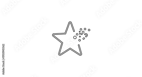 Abstract Star Bursting into Bubbles - Creative Concept