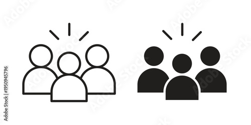 Community icon logo concept on white background. Suitable for use on web apps