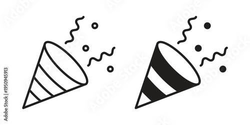 Confetti icon logo concept on white background. Suitable for use on web apps