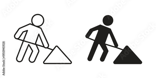 Construction icon logo concept on white background. Suitable for use on web apps