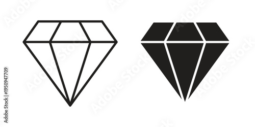 Diamond icon logo concept on white background. Suitable for use on web apps