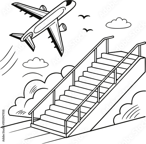 escalator in the airport