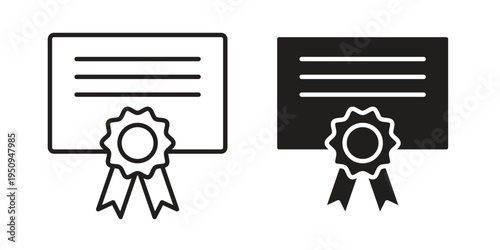 Diploma icon logo concept on white background. Suitable for use on web apps