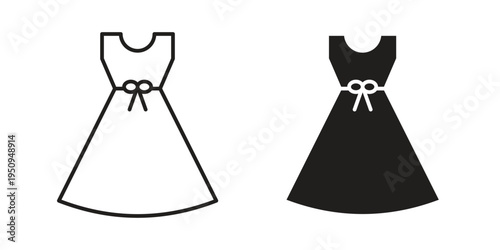 Dress icon logo concept on white background. Suitable for use on web apps